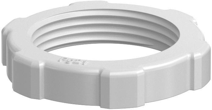 Gegenmutter PG21 PS lichtgrau RAL 7035