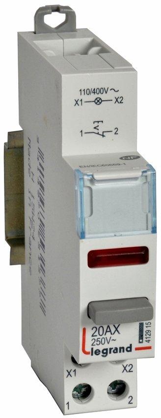 Druckschalter CX3 20A 1 Öffner + LED rot 110/400VAC/DC AC-12 1TE