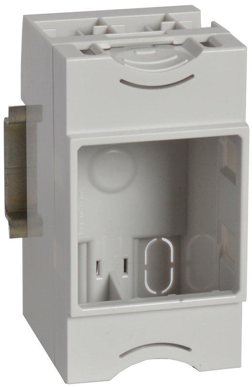 Hutschienenadapter DX3 MSC 2,5 TE grau für den Einbau von 2-moduligen Mosaic