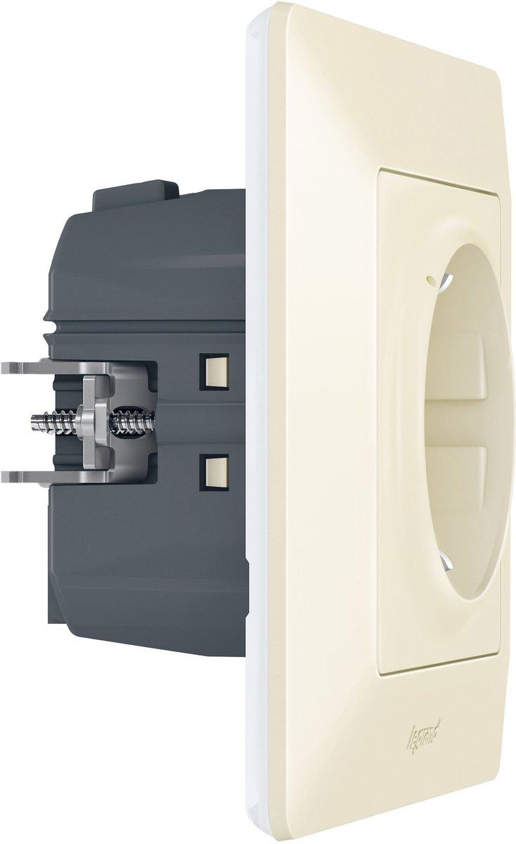 Schuko-Steckdose Valena Life with Netatmo Mandelweiss