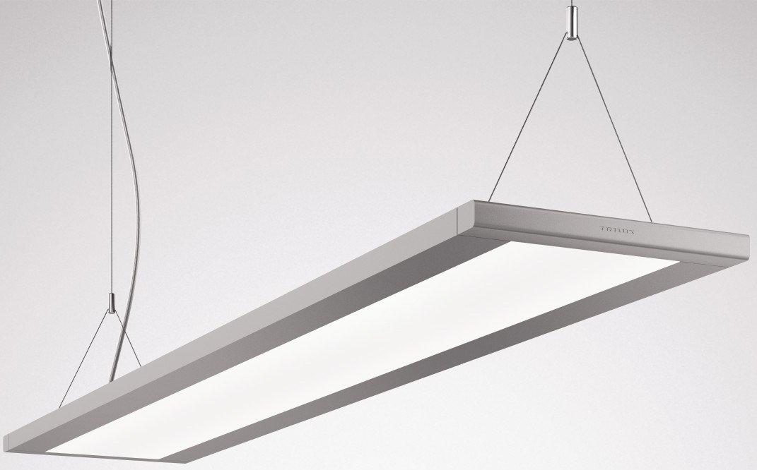Modul-Hängeleuchte LED Luceo Slim 1190mm 4000lm 840 CDP DALI silber ohne Zubehör