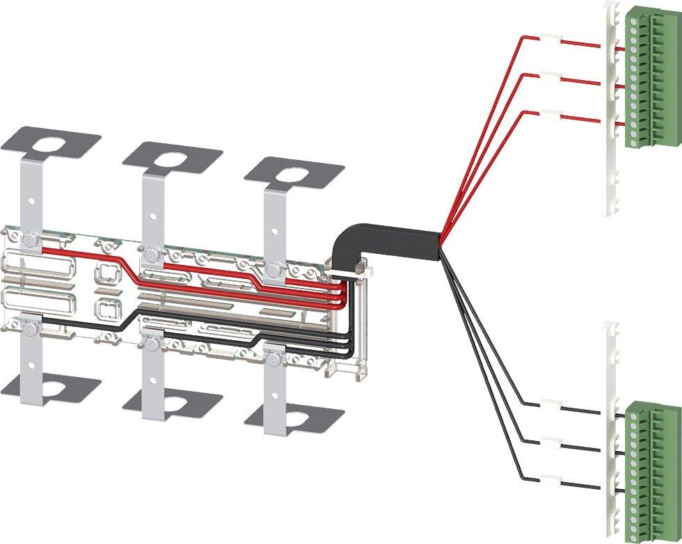 Zubehör für 3KC8 Hilfsleiteranschlussklemmen Bausatz für unterseitigen Anschluss