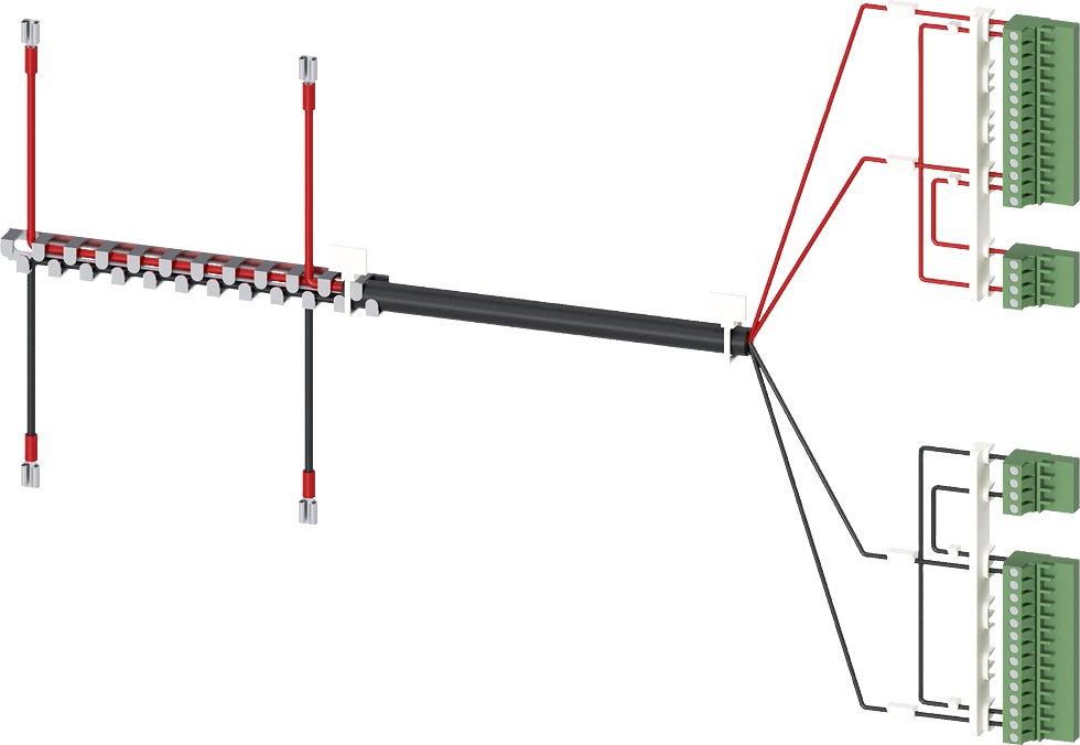 Zubehör für 3KC8 Spannungsversorgungskabel für unterseitigen Anschluss 2-polig