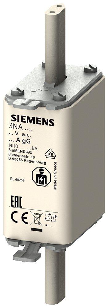 NH-Sicherungseinsatz NH0 In: 10 A gG Un AC: 500 V Stirnkennmelder