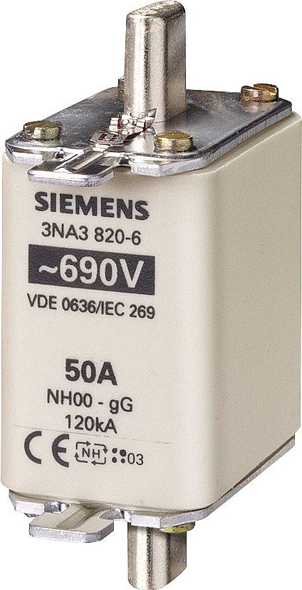 NH-Sicherungseinsatz NH00 In: 80 A gG Un AC: 690 V Un DC: 250 V Stirnkennmelder
