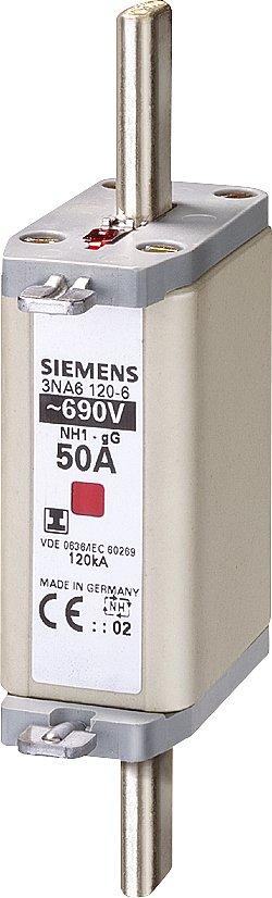 NH-Sicherungseinsatz NH1 In: 50 A gG Un AC: 690 V Un DC: 440 V Kombikennme