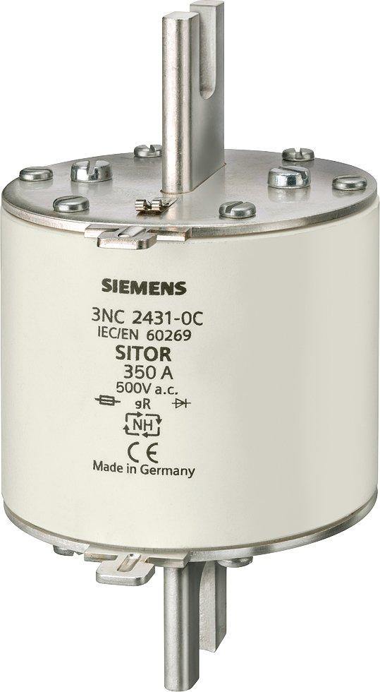 SITOR-Sicherungseinsatz, mit geschlitzten Messerkontakten, NH3, In: 200 A, gR.