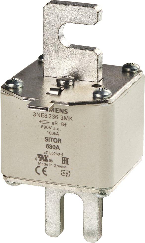 SITOR-Sicherungseinsatz, mit geschlitzten Messerkontakten, NH1, In: 200 A, aR