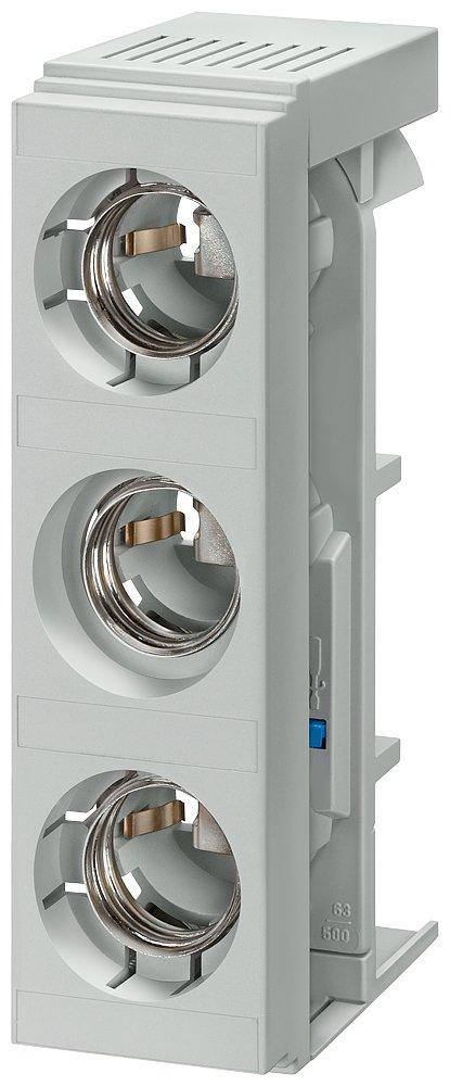 DIAZED-ReiterSockel SR60 3P, DIII, 63A, 500V für 5/10 mm-Sammelschienen