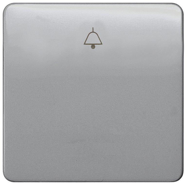 DELTA profil silber Wippe mit Symbol Glocke für Taster 65X65mm