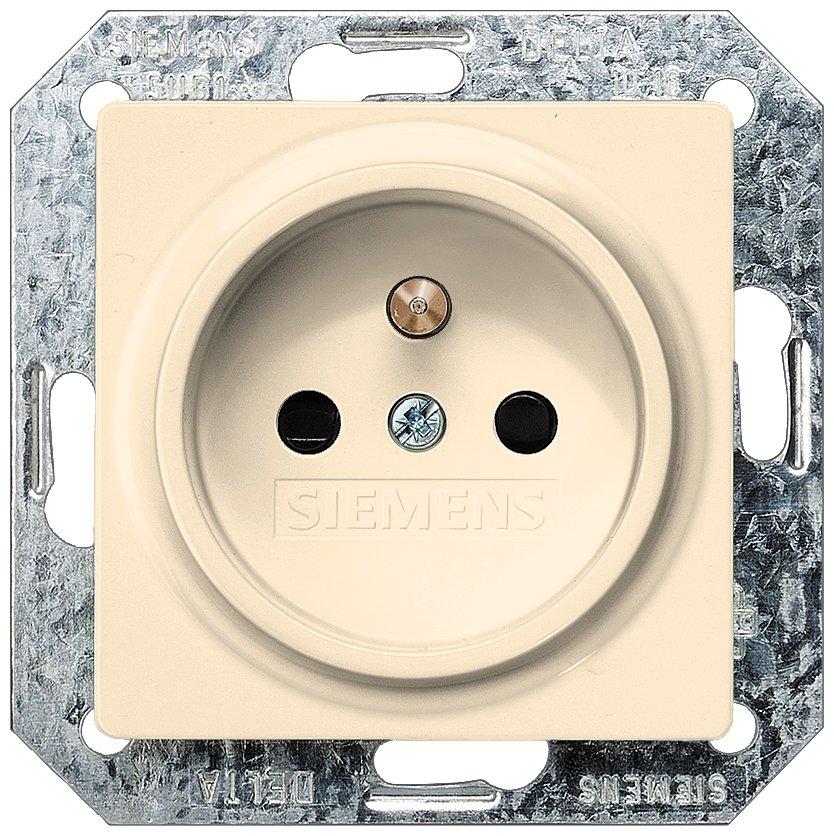 DELTA i-system elektroweiß Steckdose 10/16A 250V mit Mittenschutzkontakt 2-p.