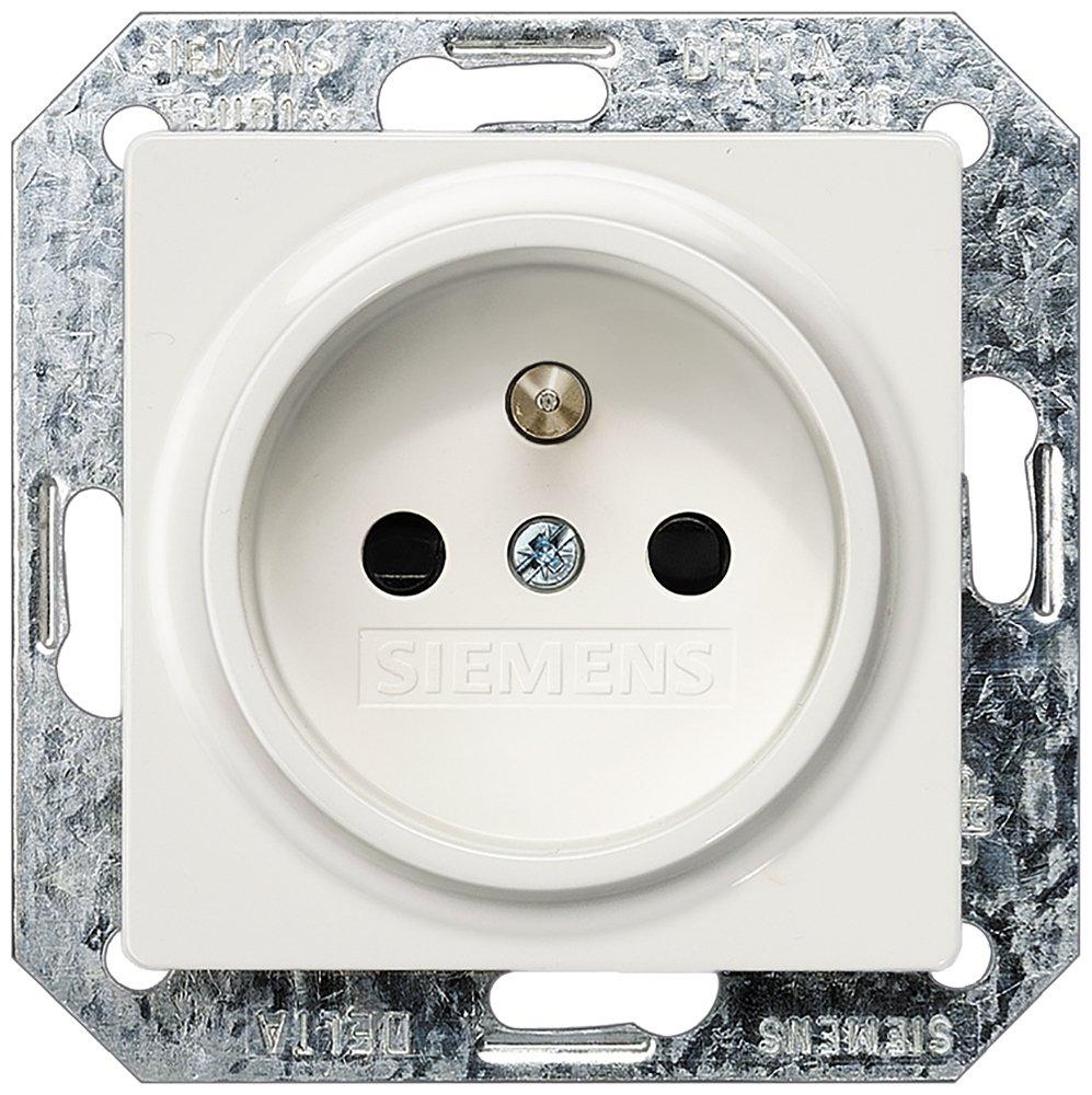 DELTA i-system titanweiß Steckdose 10/16A 250V mit Mittenschutzkontakt
