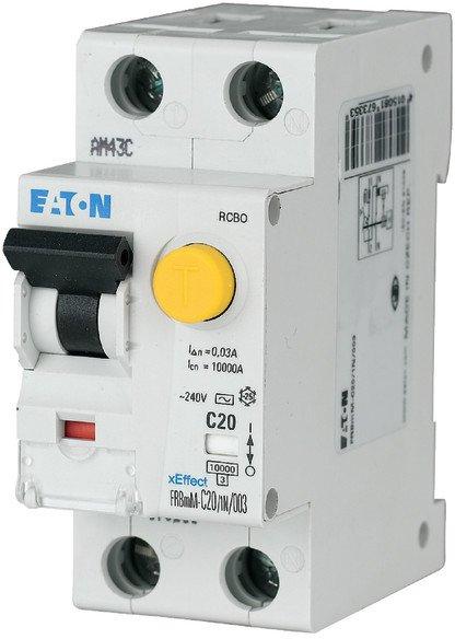 FI/LS Kombination 32 A 30 mA LS-Charakteristik: C 1p+N FI-Charakteristik: A