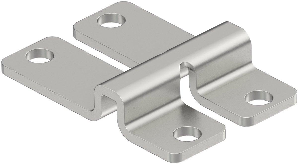 Wand- und Bodenbefestiger für Gitterrinne,niet-/schraubbar 47x32x9 V4A A4