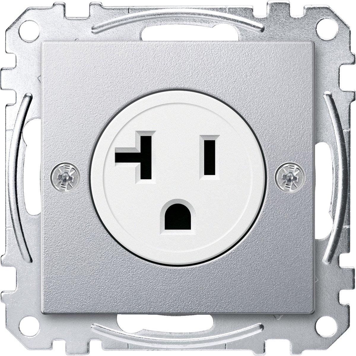 USA-Steckdosen-Einsatz 20 A Aluminium System M