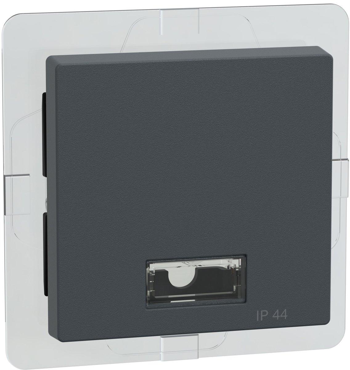 Wippe mit rechteckigem Symbolfenster IP44 anthrazit System M