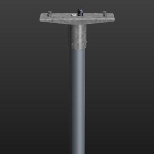 Mastaufsatz L346 f.Mast DM76mm 2-seitig