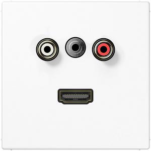 Cinch Audio Miniklinke 3,5 mm und HDMI Tragring Schraubbefestigung bruchsicher
