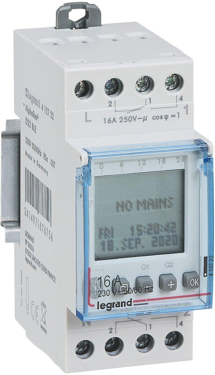 Wochenzeitschaltuhr digital AlphaRex3 D22 BLE mit Bluetooth 230VAC 2 Kanäle