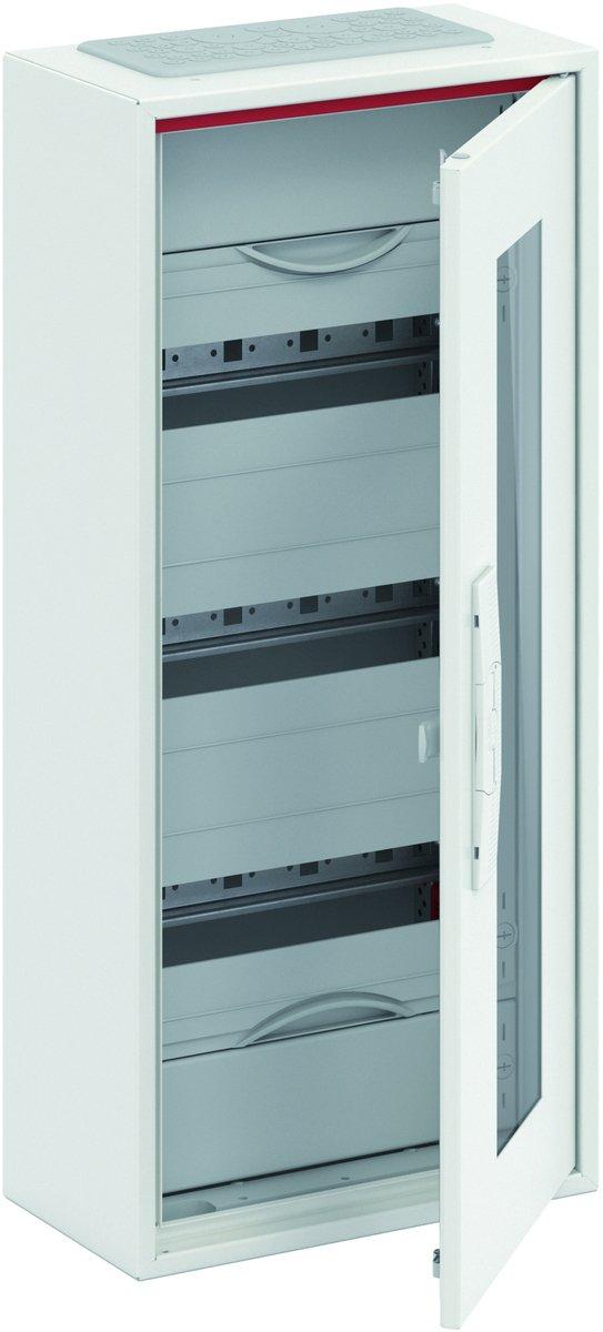 Kleinverteiler AP 1FB 4-reihig Reihenabstand 150mm  transparente Tür ComfortLine