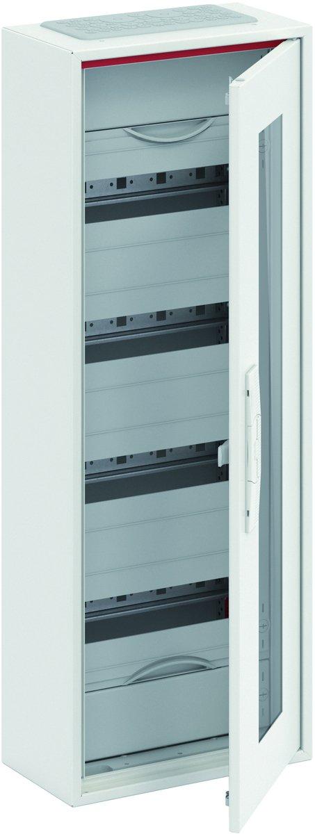 Kleinverteiler AP 1FB 5-reihig Reihenabstand 150mm transparente Tür ComfortLine
