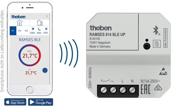 Digital-Uhrenthermostat für UP-Montage Wochenprogramm App-Bedienung