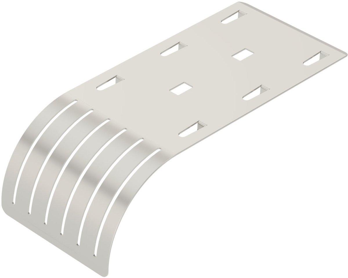 Kabelabgangsblech für Gitterrinne 192x85x51 V2A 1.4301