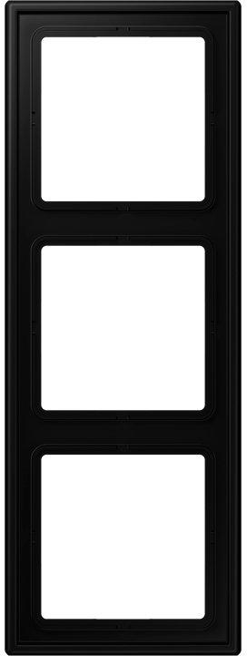 Rahmen 3-fach senkr. u. waager. Montage Duroplast lackiert LS&nbsp;990 schwarz matt