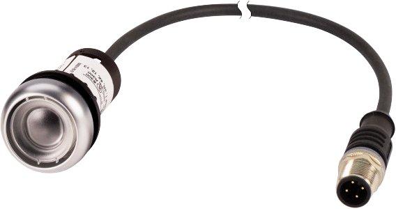Drucktaste flach tastend 1 S Kabel mit M12A-Stecker 4-polig, 0.5m