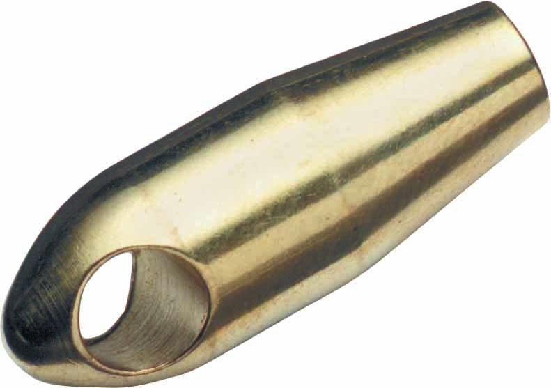 Anfangsbirne mit Innengewinde M5 Zugöse 6mm Durchmesser Messing