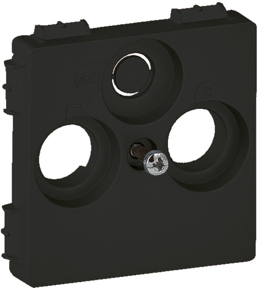 Valena Life Abdeckung für TV+R-SAT, Farbe: Schwarz