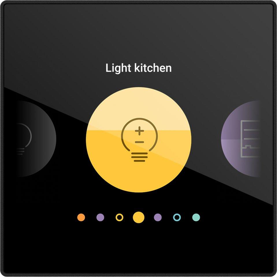 Digital schwarz Bedienbildschirm für Niko Home Control 24 V Krallenbefestigung