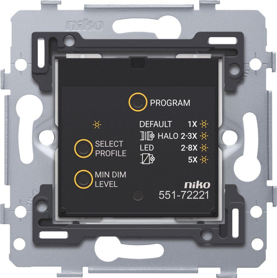 Vernetzter Dimmer 3 – 200 W 2-drahtig 71 x 71 mm Schraubbefestigung