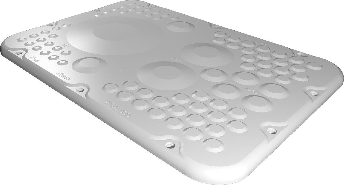 SZ Kunststoff-Flanschplatten für AX mit Membranen 301x221 mm Größe 5