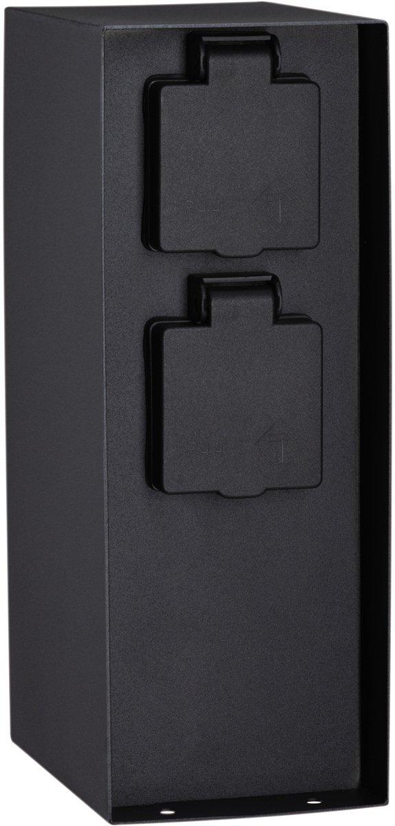 Outdoor Rio IP44 Steckdosensäule eckig 2fach anthrazit