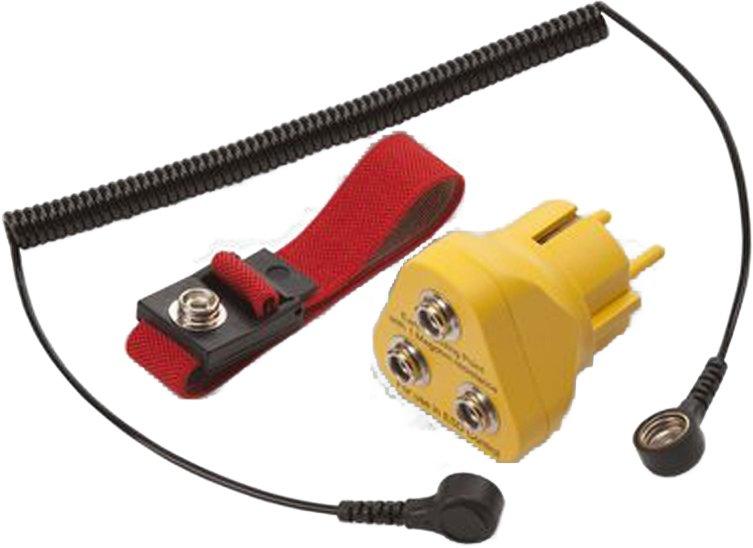 ESD-Erdungsset bestehend aus Erdungsbaustein Kabel 1,8 m und Handgelenkband