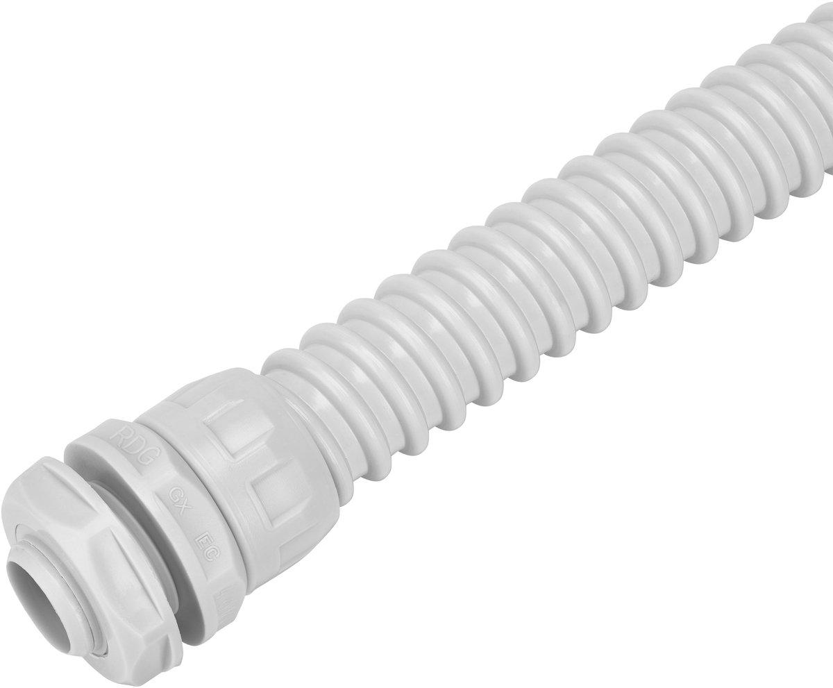 Leichter Kunststoff-Spiralschlauch flexibel grau Außendurchmesser 16 mm