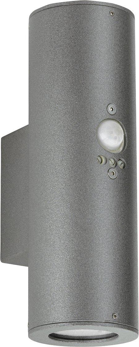 Wandstrahler 2-seitig mit Bewegungsmelder anthrazit 2xPAR16 50W