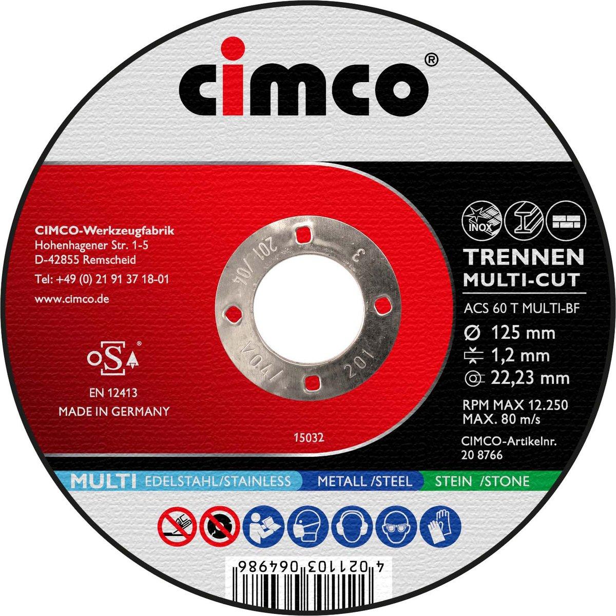 Korund-Trennscheibe MULTI-Cut Normalausführung 125 mm Ø
