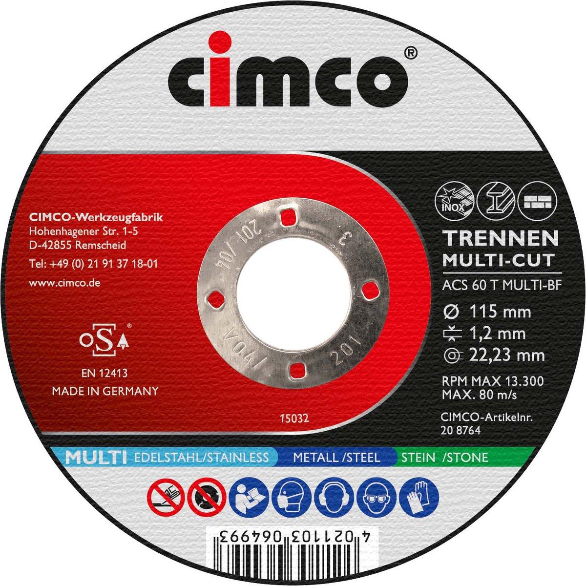 Korund-Trennscheibe MULTI-Cut Normalausführung 115 mm Ø