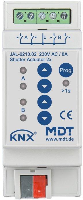 KNX Jalousieaktor 2-fach 2TE REG 8&nbsp;A 230&nbsp;V&nbsp;AC