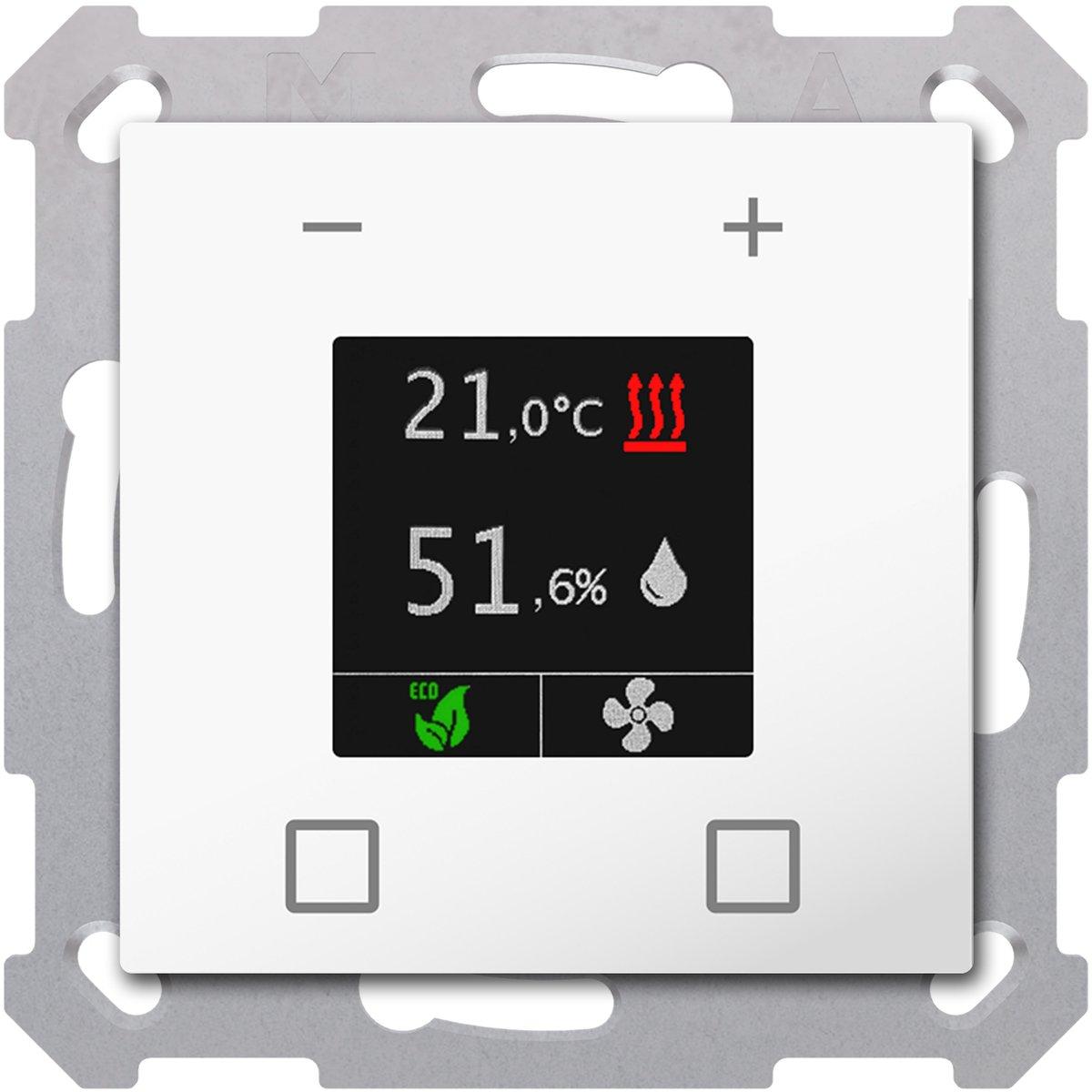 KNX Raumtemperaturregler Smart 55 Reinweiß glänzend