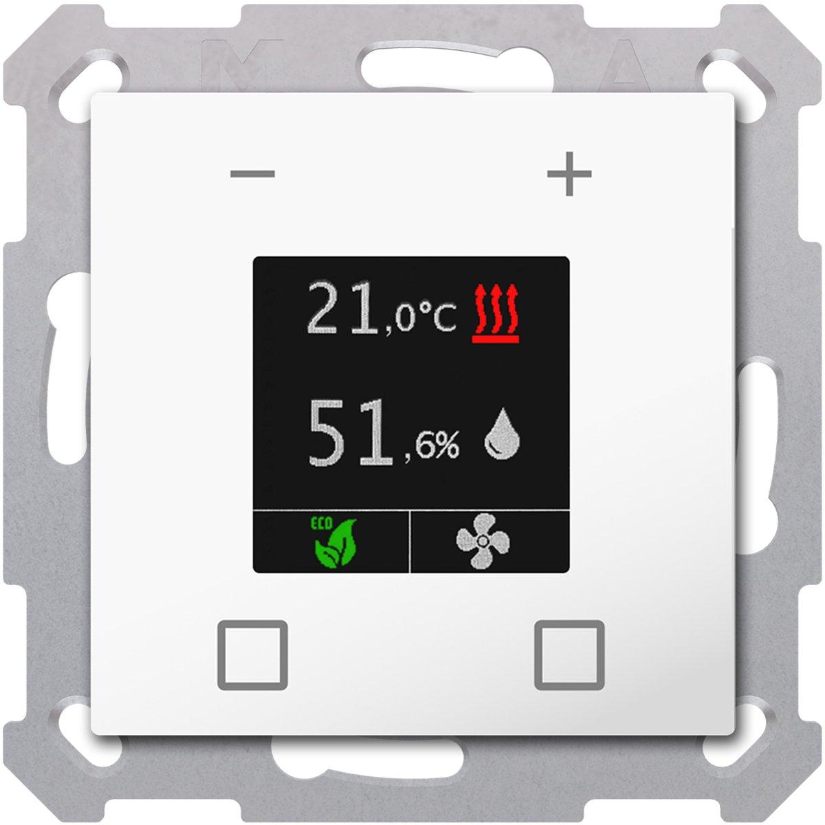 KNX Raumtemperatur-Nebenstelle Smart 55 Reinweiß glänzend