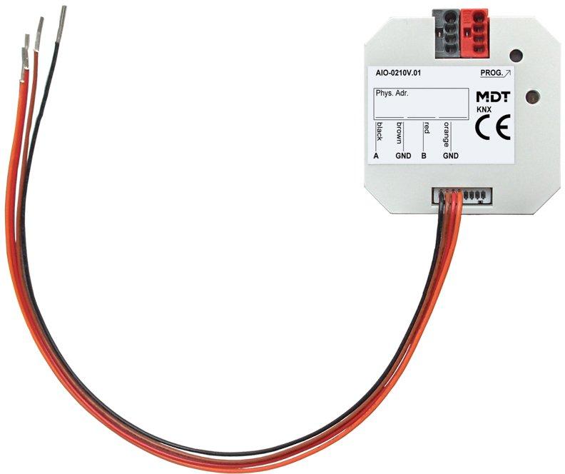 KNX Analog I/O 2-fach UP 0-10&nbsp;V Ein-/Ausgang umschaltbar