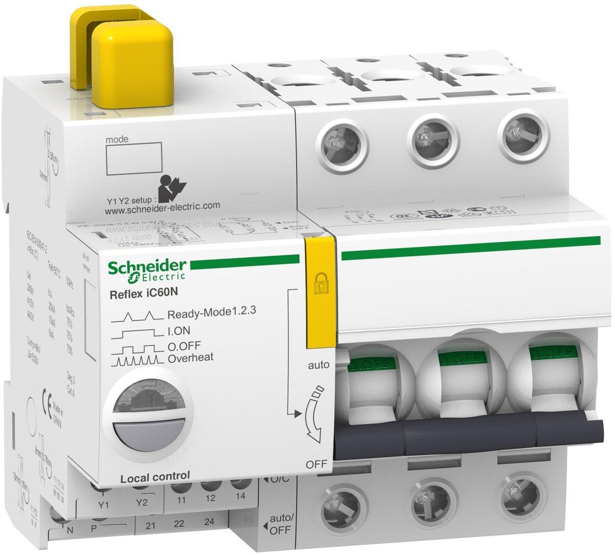 Reflex iC60N Ti24 16A 3-polig C Fernschaltbarer Leitungsschutzschalter
