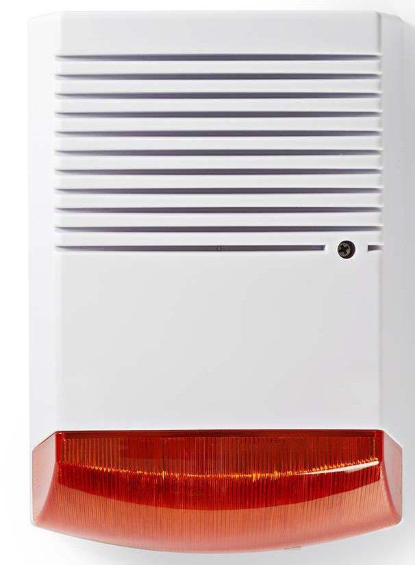 Dummy-Sicherheitssirene IP44 Weiß/Orange