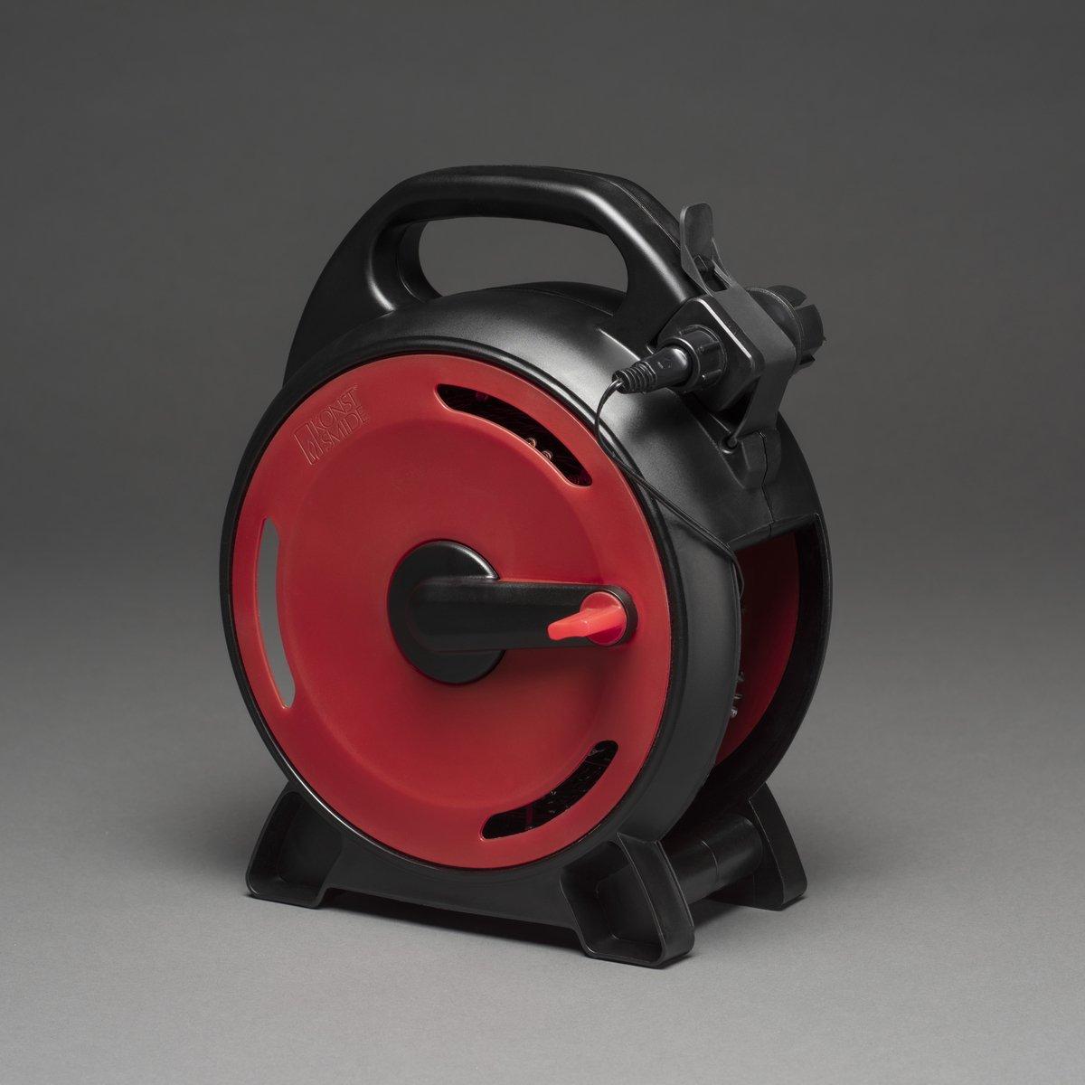 Kabelaufroller mit LED Büschellichterkette 400 bernsteinfarbene Dioden