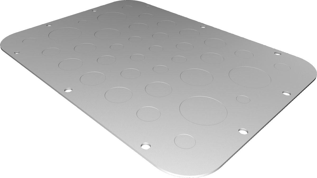 Metall-Flanschplatte mit metrischer Vorprägung, für AX, Größe 5, BT 301x221 mm