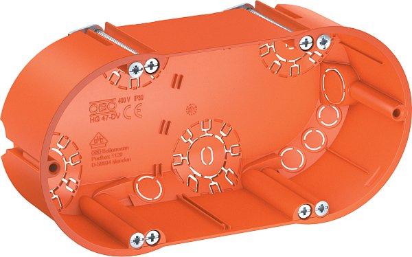 HW Gerätedose doppelte Ausführung 139x68mm H47 PP orange