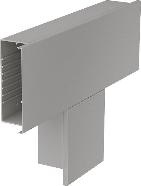 T-Stück 600x230x100mm PVC steingrau RAL7030